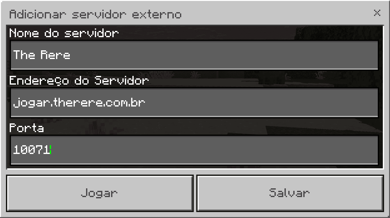 Minecraft Bedrock Server List Example